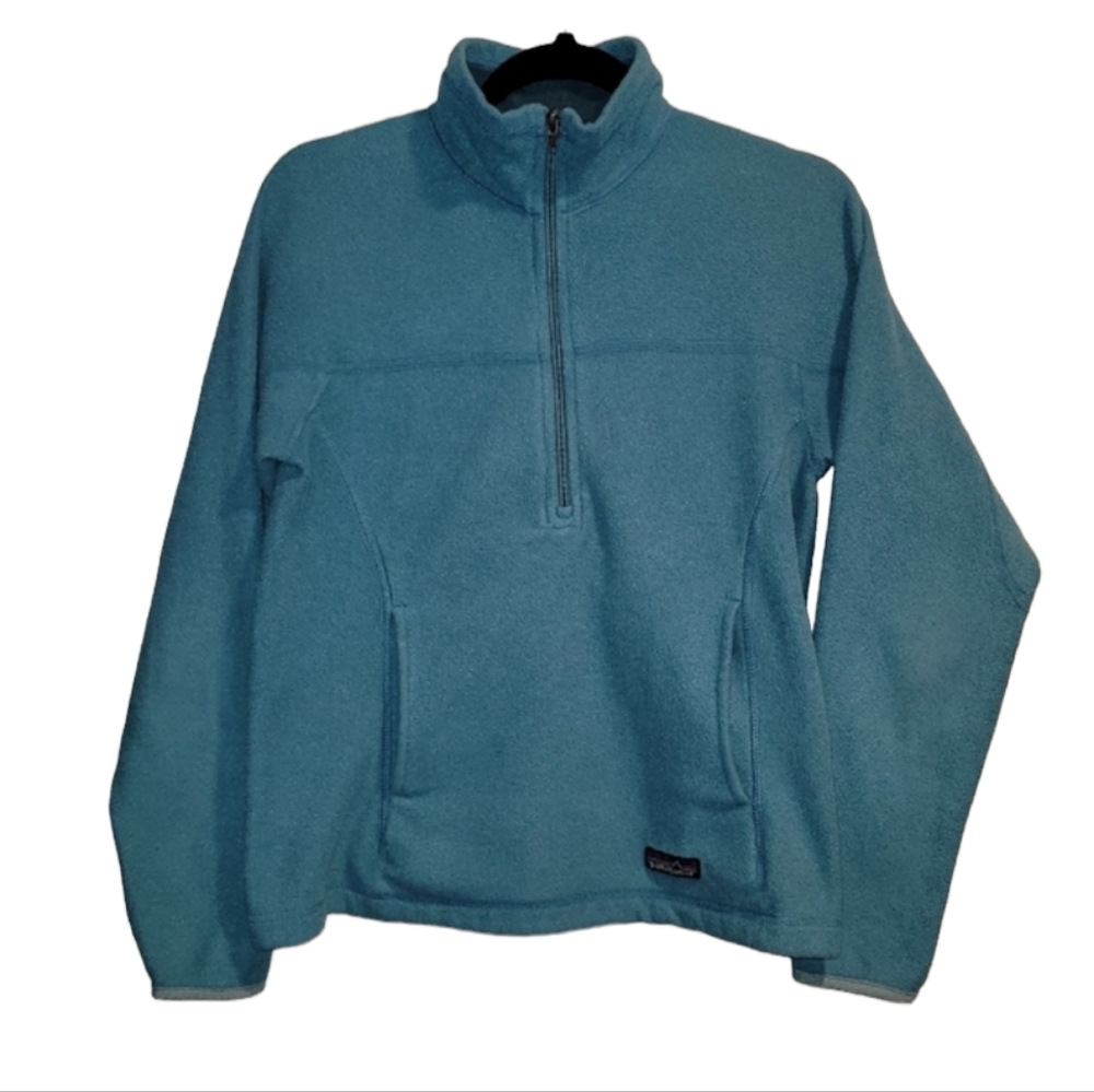 Patagonia Synchilla Women's Size Small 1/4 Zip Sweater Blue Fleece Jacket